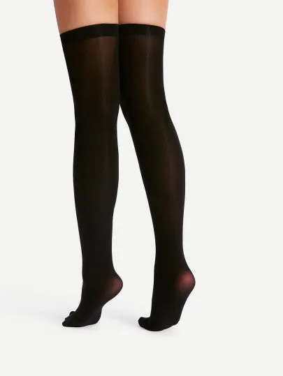 Black Over the knee stockings socks