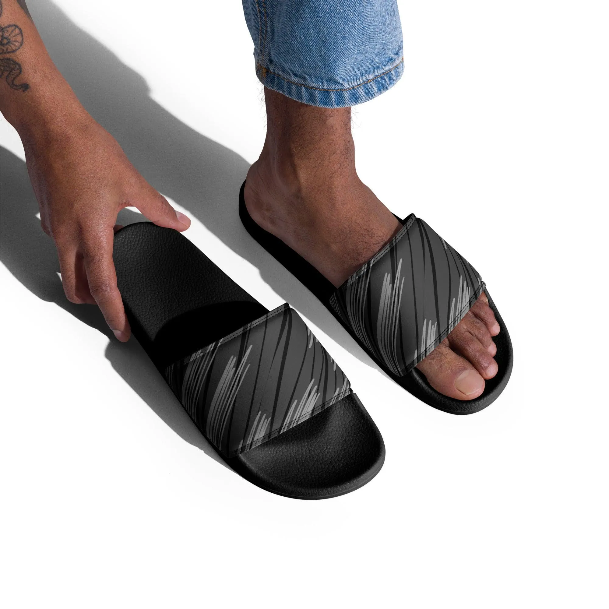 Black Stripes Men’s Slides