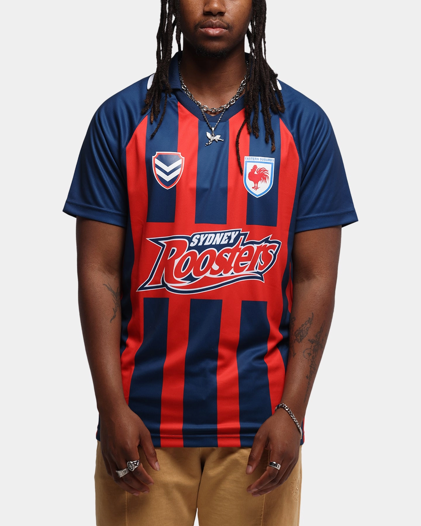 UV Protection Bleacher Athletic Sydney Roosters NRL 1908 Collared T-Shirt Official Team Colour