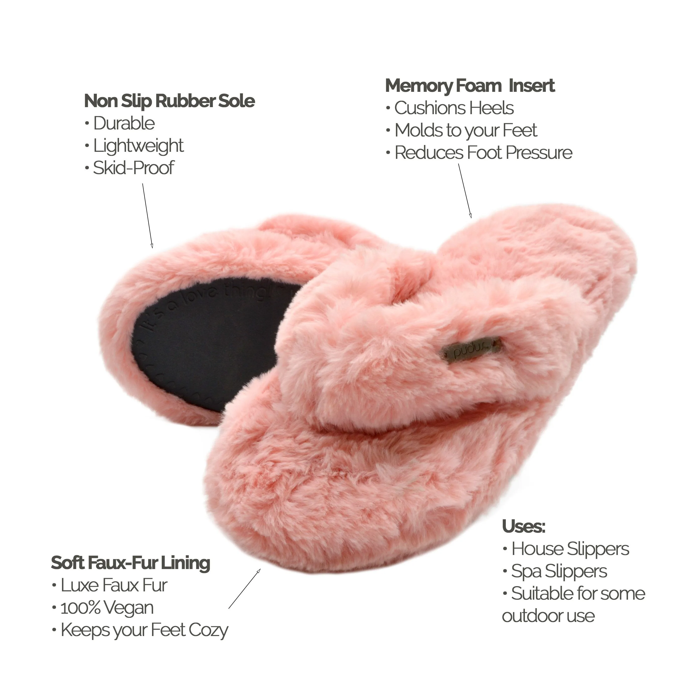 Blush Pink | Recycled Cottontail Flip Flop Slippers
