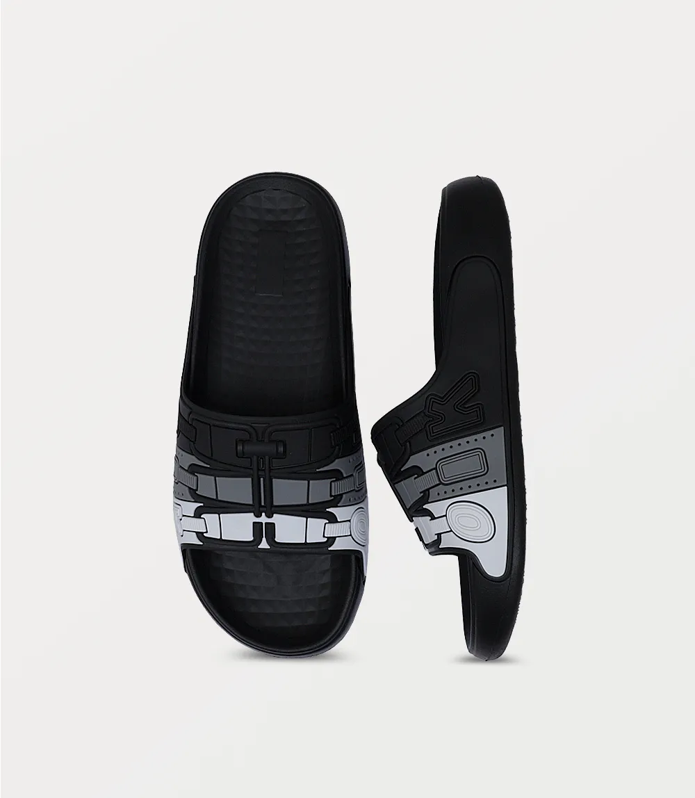 BM6806-BLACK GREY-Men Slipper