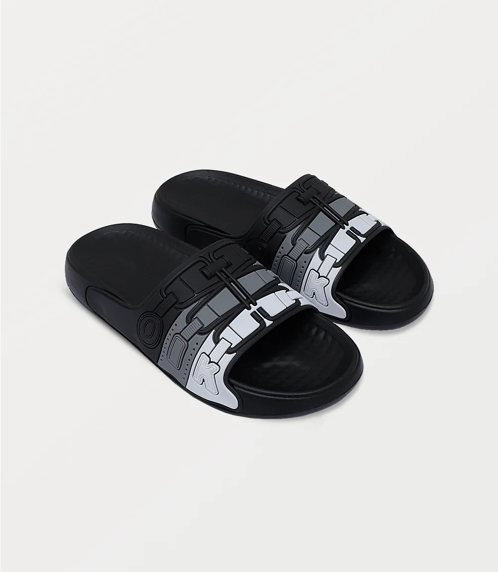 BM6806-BLACK GREY-Men Slipper