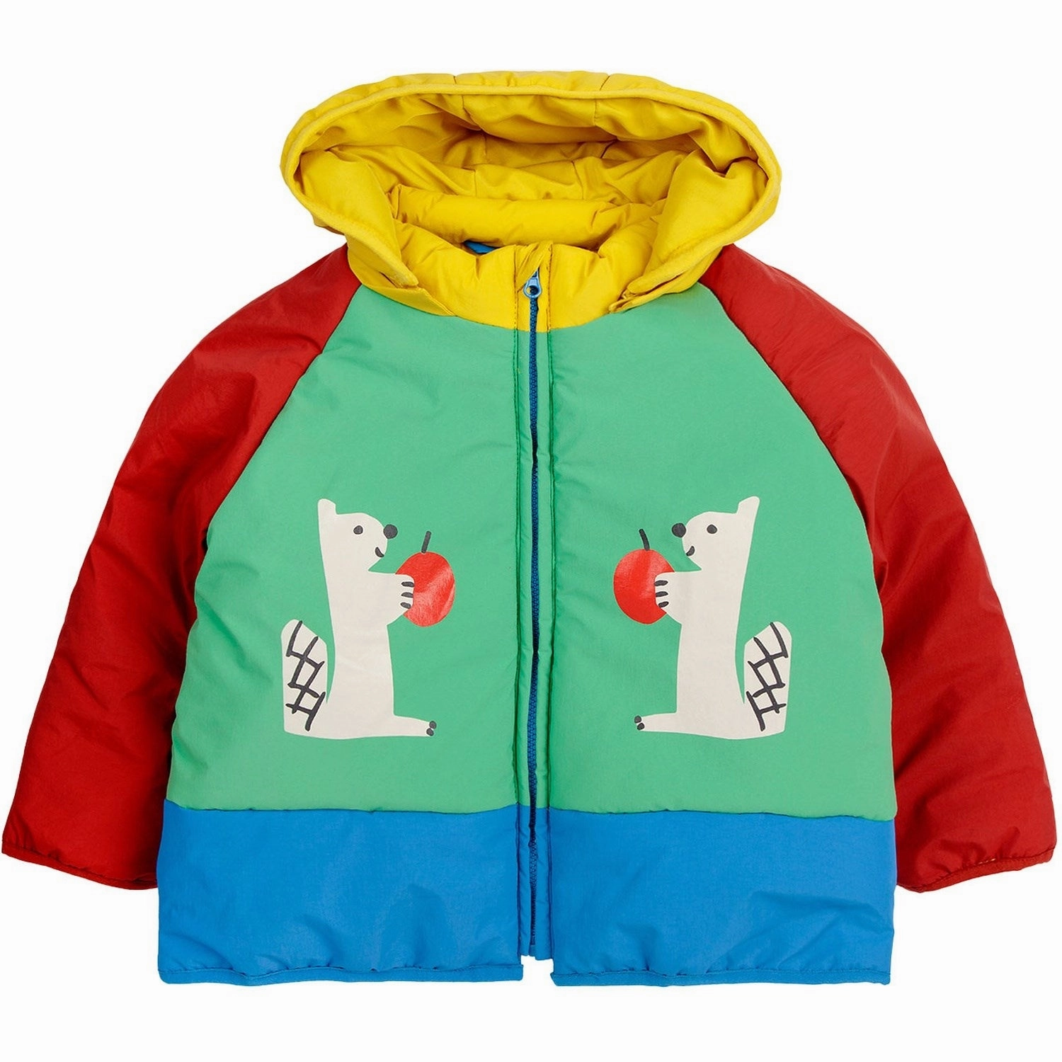 Bobo Choses Green Hungry Squirrel Hooded Anorak Tech Use