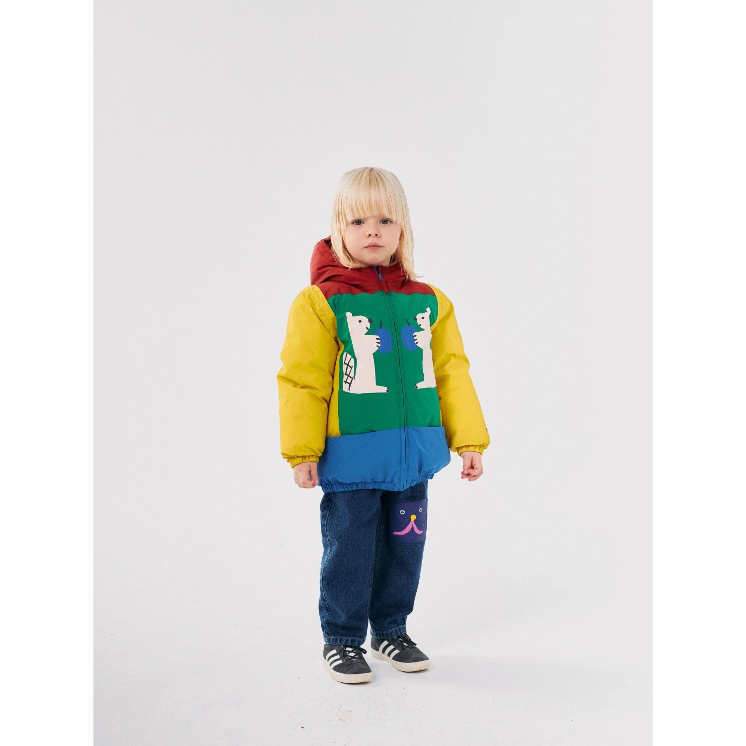 OdorResistant Treatment Comfy Fit Piece Bobo Choses Multicolor Hungry Squirrel Color Block Anorak