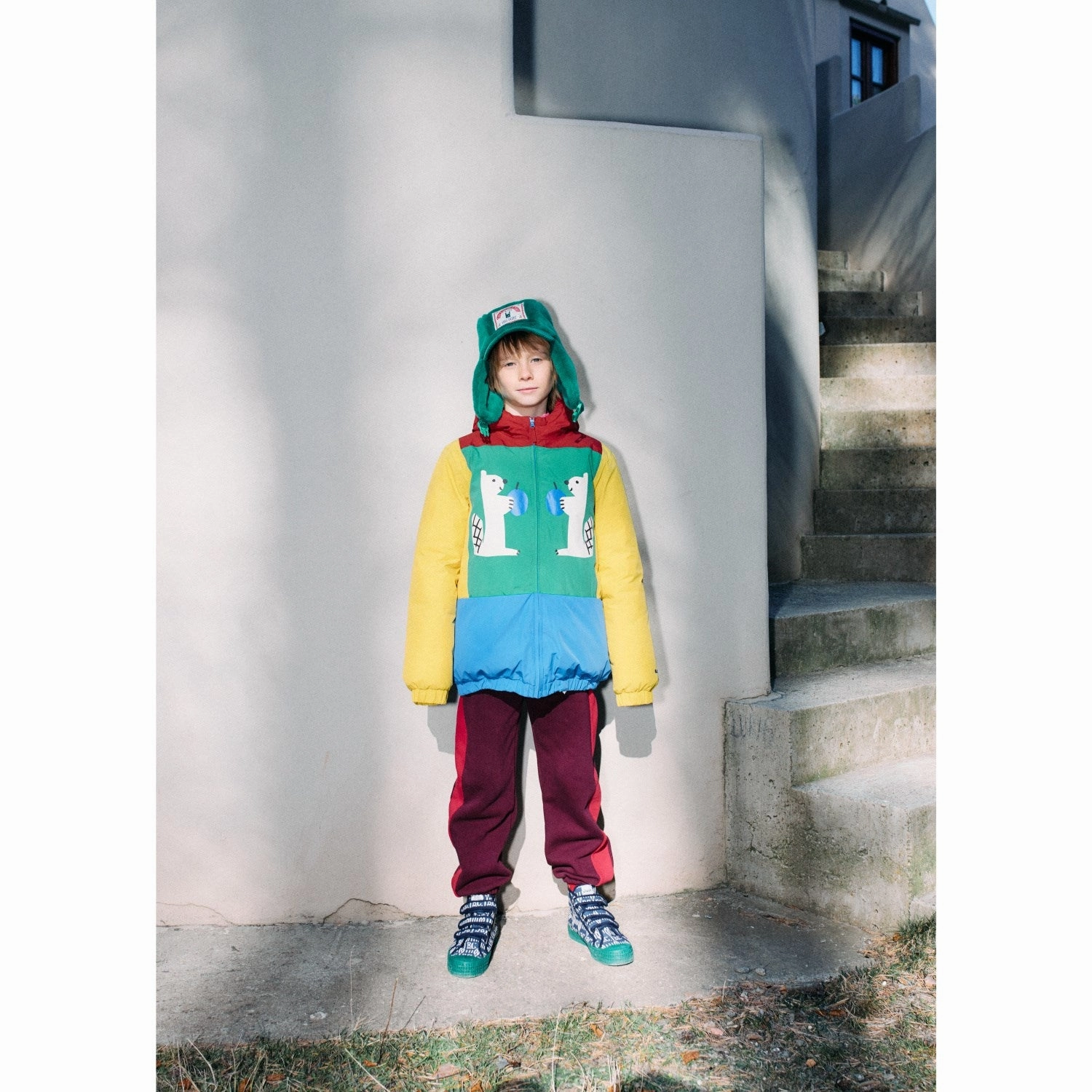 Sleek Layers Bobo Choses Multicolor Hungry Squirrel Color Block Anorak