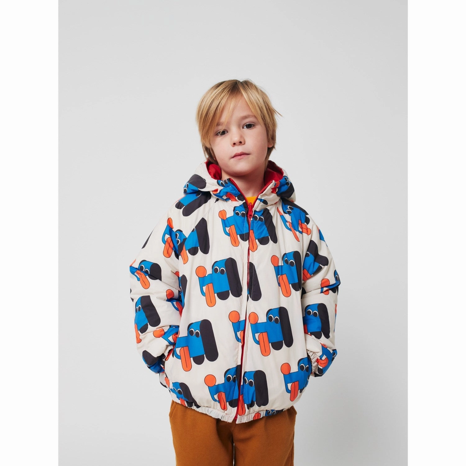 Bobo Choses Offwhite Doggy Mate All Over Reversible Anorak Nylon Cover