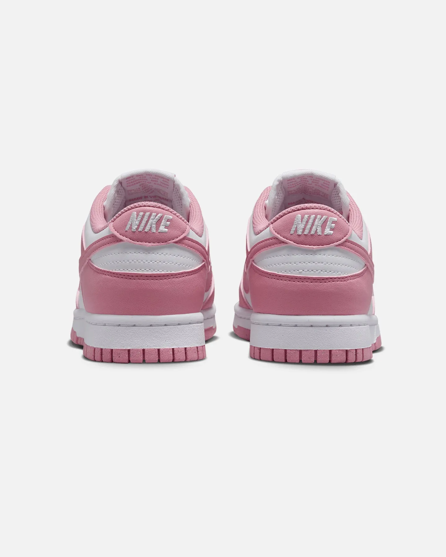 Nike Women's Dunk Low Next Nature "Elemental Pink" White/Pink treadmill workout running shoes wide - fit spaciousness