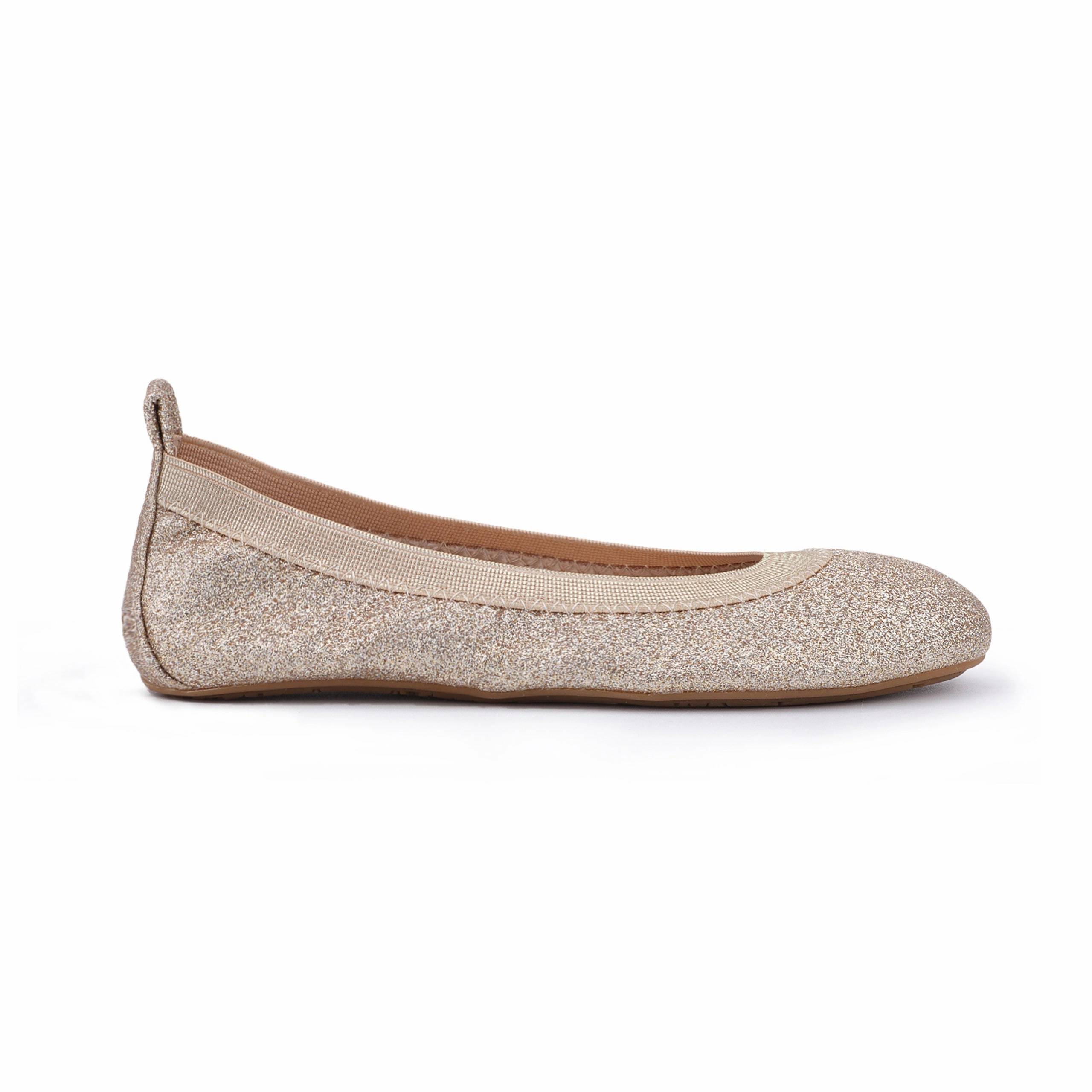 Ultra-soft performance Miss Samara Ballet Flat in Gold Glitter - Kids