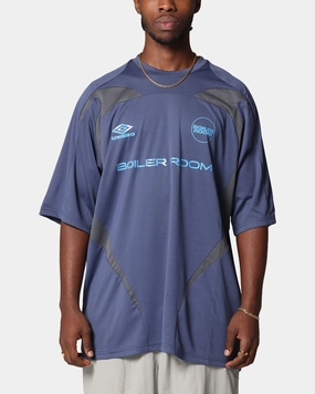 All Around Fit Soft Touch Interior Boiler Room X Umbro Football Jersey T-Shirt Blue