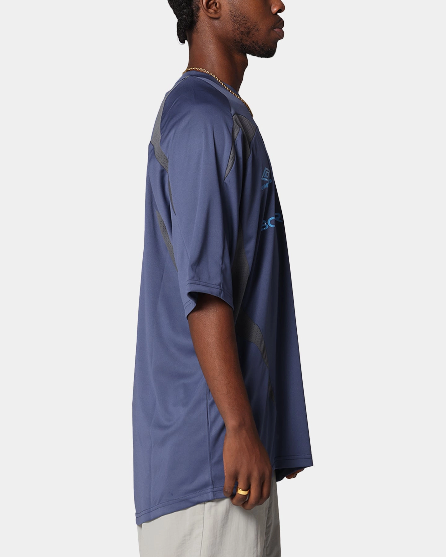 weekend run Boiler Room X Umbro Football Jersey T-Shirt Blue