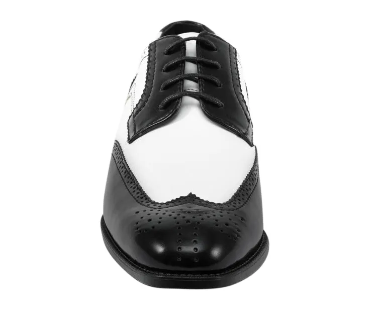Bolano Elwyn Black/White Men's Pu Leather Derby Shoes