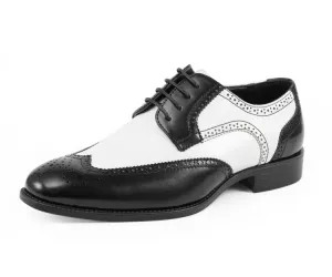 Bolano Elwyn Black/White Men's Pu Leather Derby Shoes