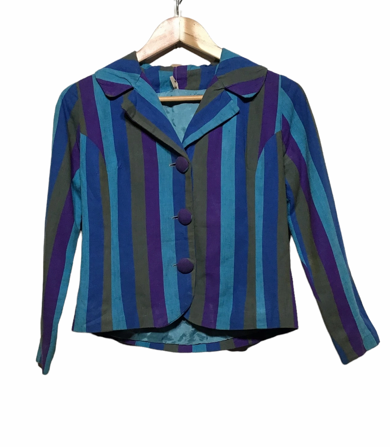 Striped Cropped Blazer (Size XS/S) Universal Size Adaptation