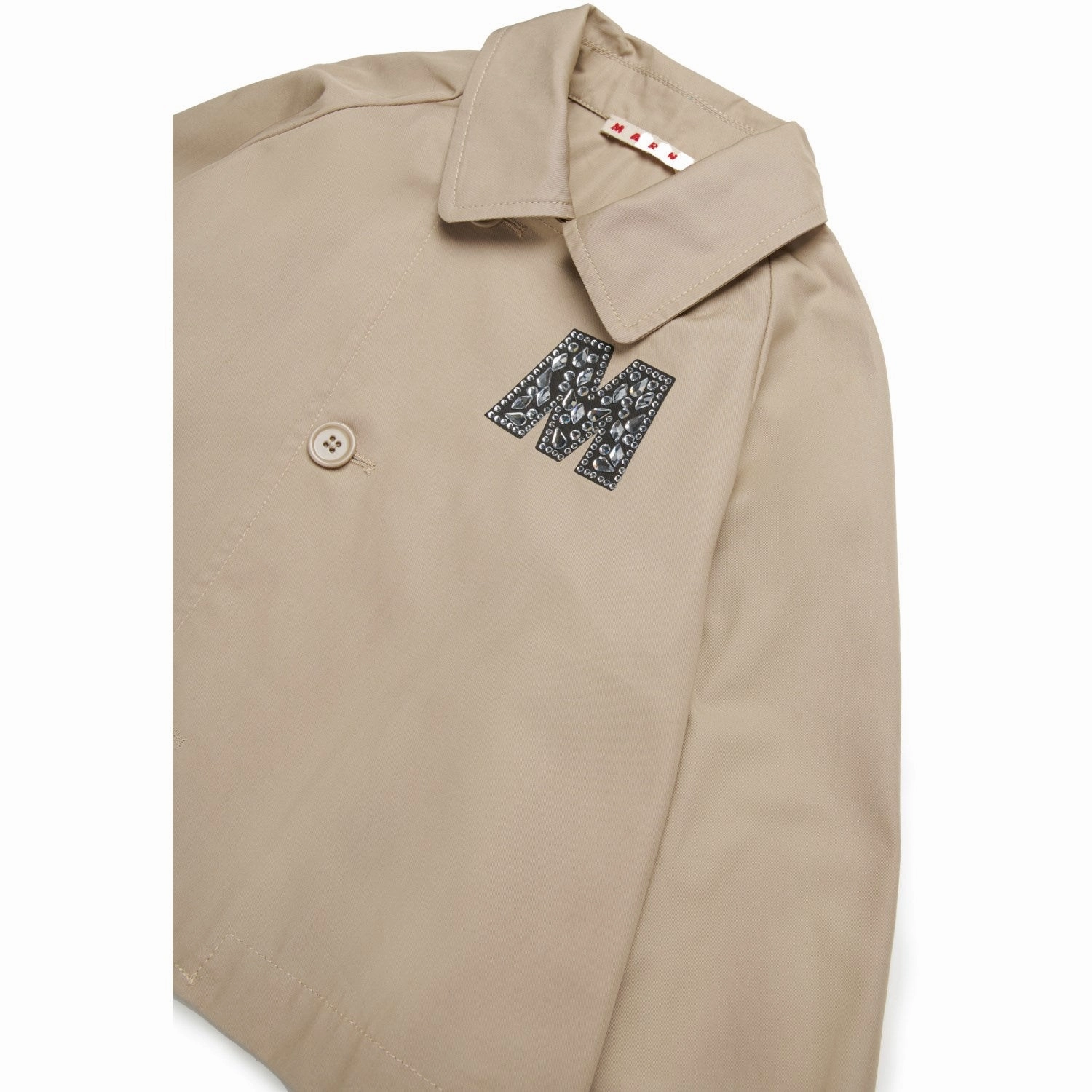 Marni Sand Beige Jacket Tear Resistant Fabric Slim Silhouette