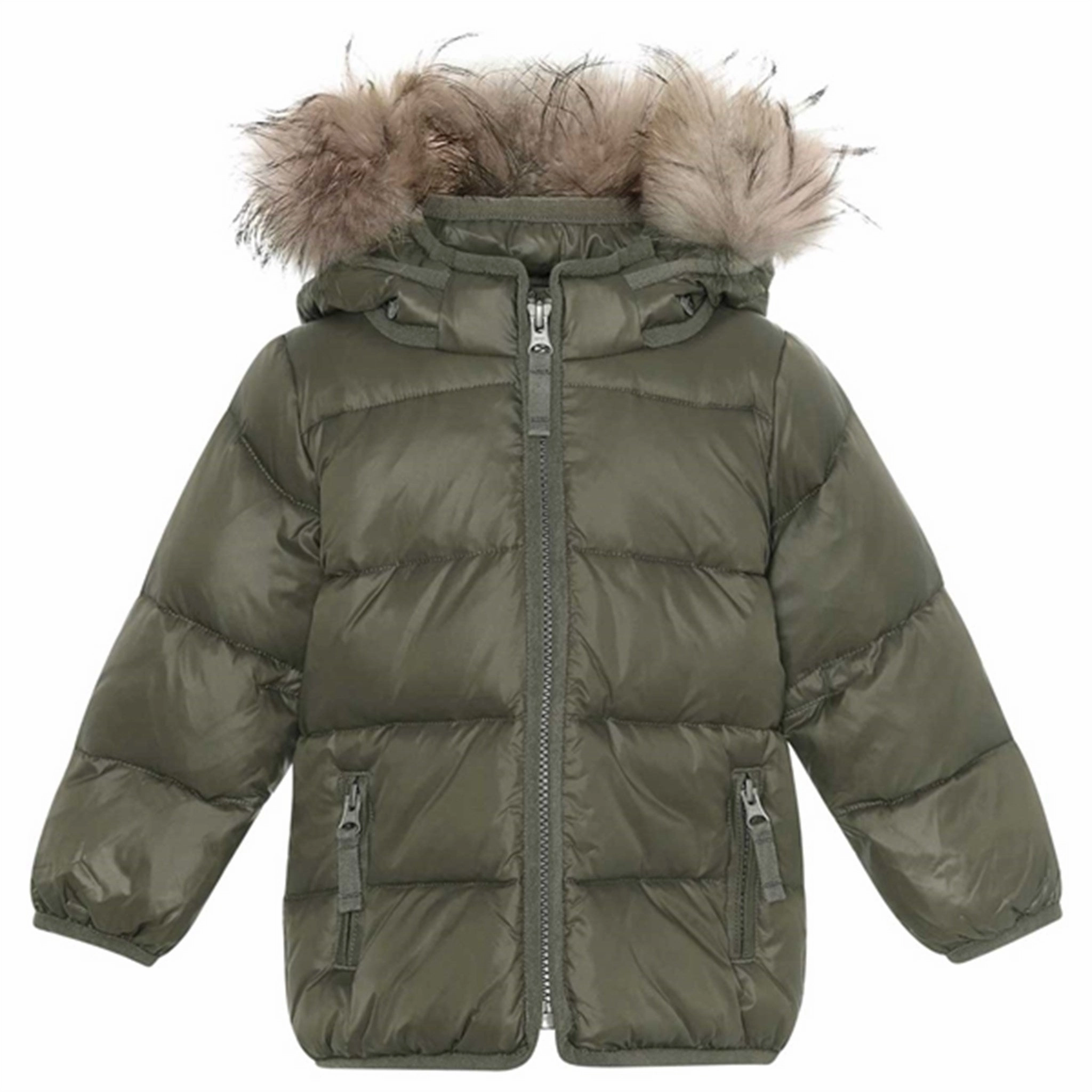 Flexible Elasticity Flexible Daily Fit Ver de Terre Featherlight Baby Dunjakke m. Pels Dark Moss