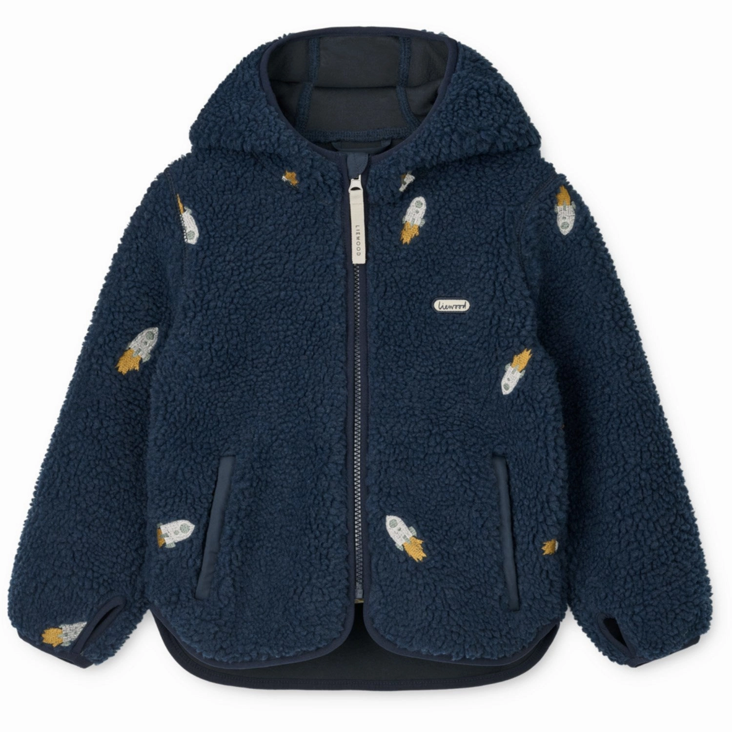 LIEWOOD Rocket / Classic Navy / Embroidery Mara Pile Jacket Quick Access Pockets