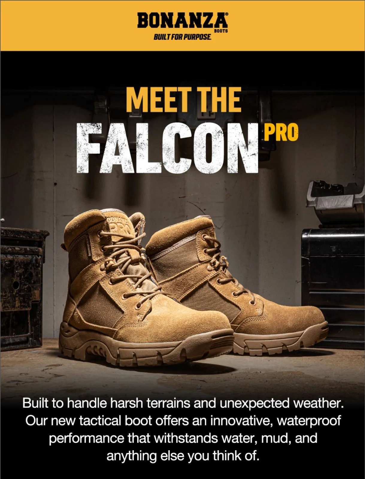 Bonanza Men's Tactical Boots Work Boots Falcon 6" | BA-645