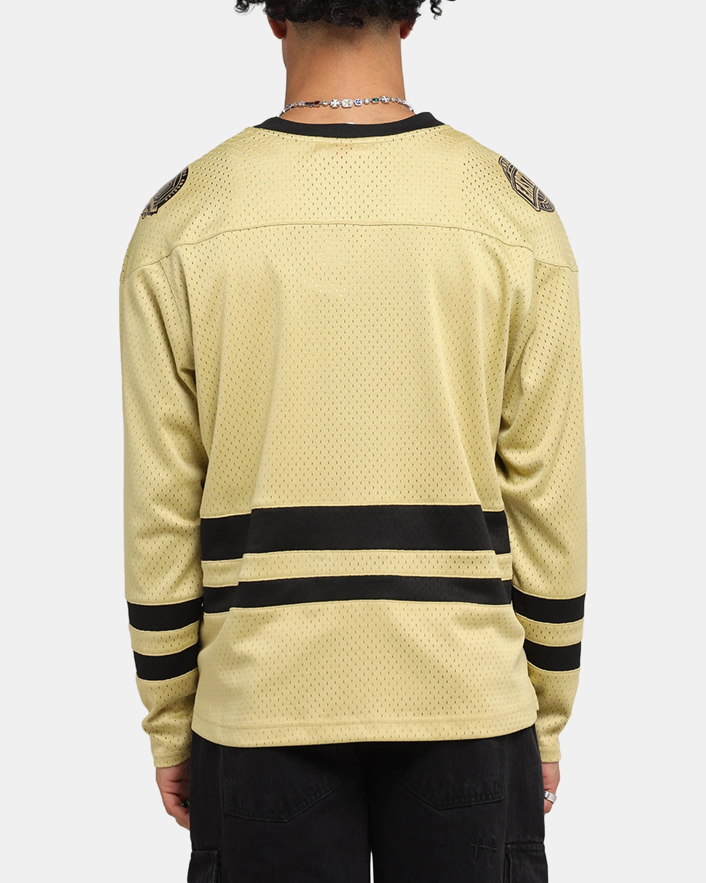 Slim Fit Contour Design Mitchell & Ness Los Angeles Lakers Chrome Jersey Khaki