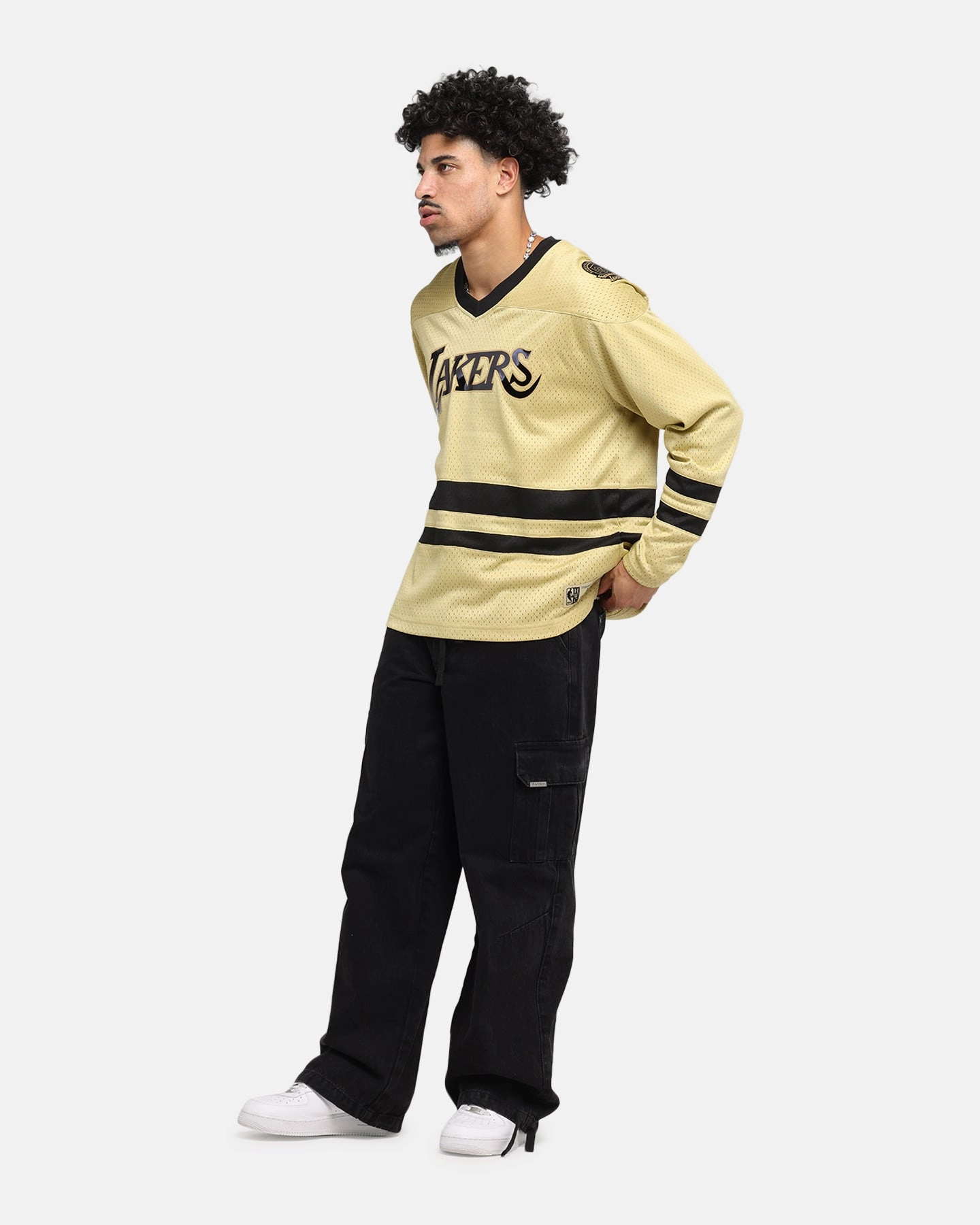 Mitchell & Ness Los Angeles Lakers Chrome Jersey Khaki Thermal Regulation Layer