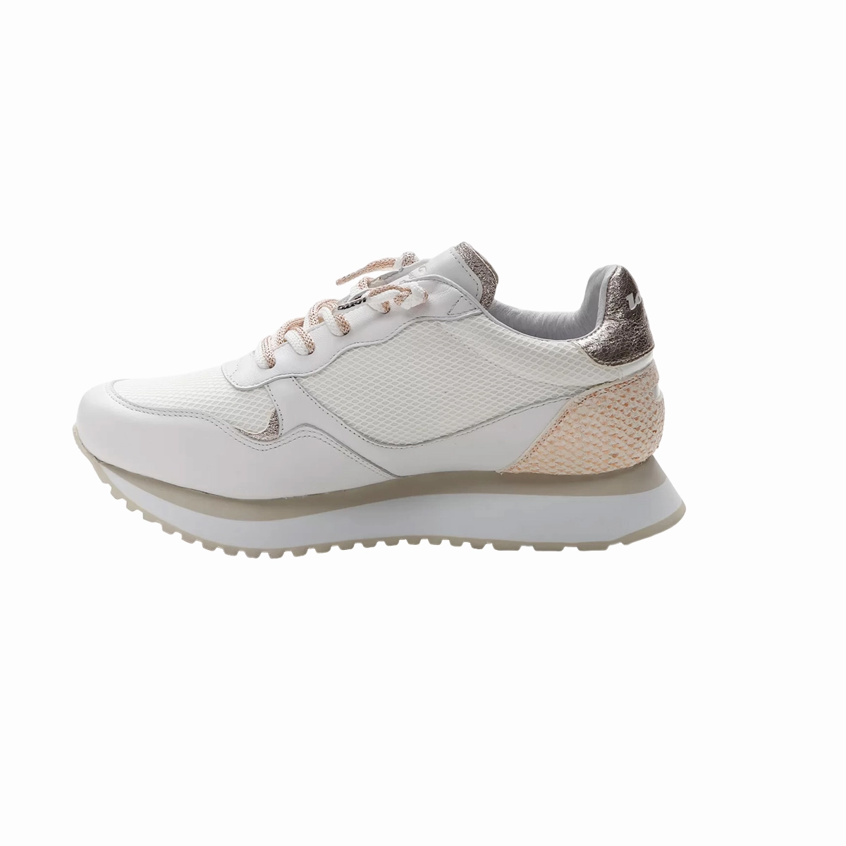 Lightweight frame construction Ergonomic Last Design Lotto Leggenda sneakers da donna Wedge II Fish W 219594 10V white-golden almond