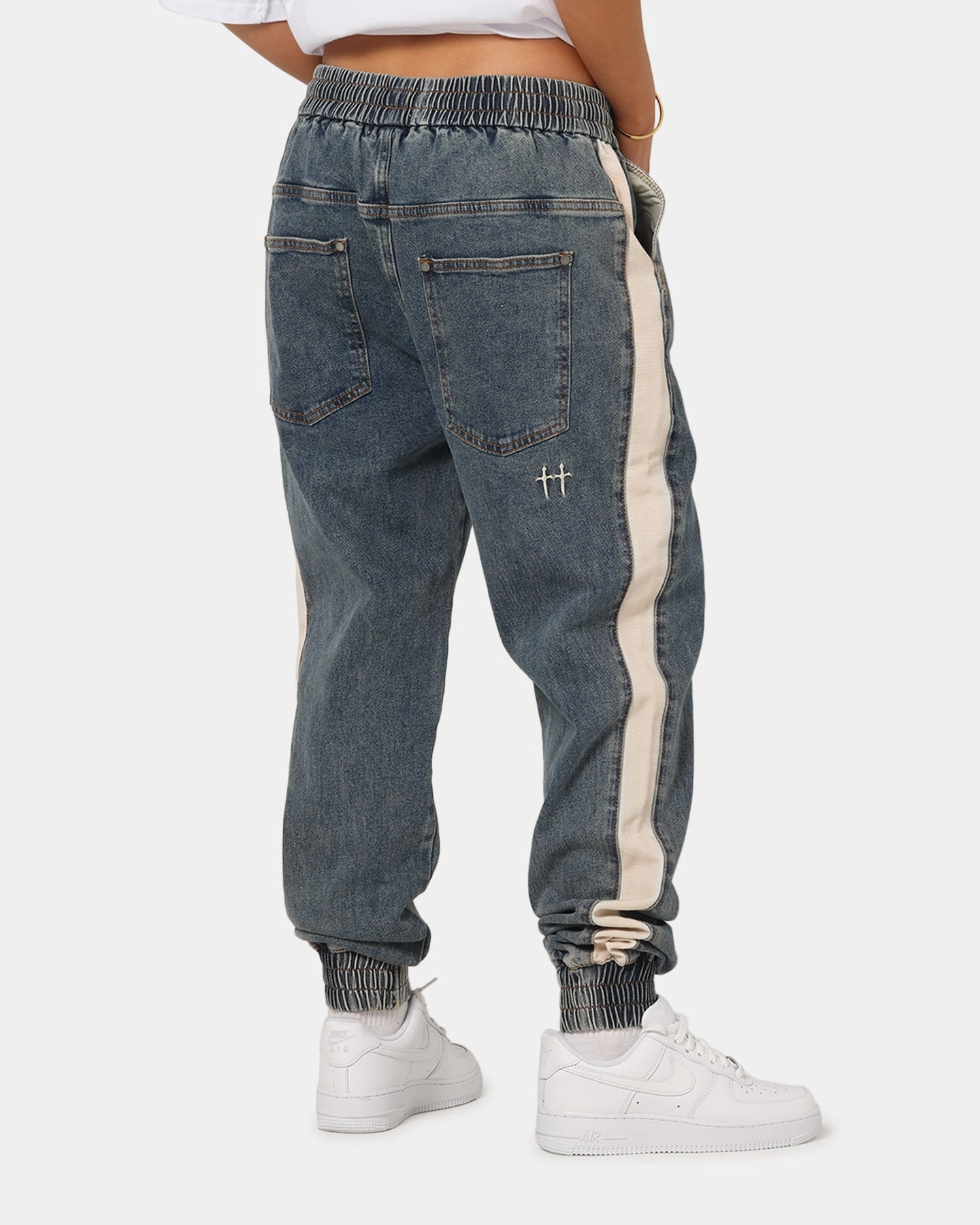 FunctionalZipper WindproofLayer Saint Morta Sidewinder Denim Joggers Dirty Denim
