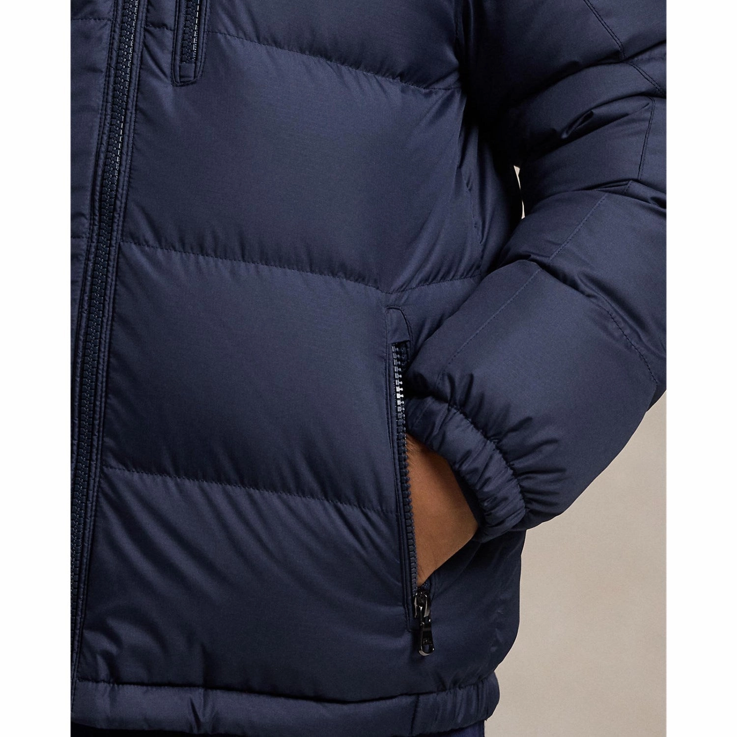Polo Ralph Lauren Newport Navy Boy Bomber Jacket Reflective Safety Trim