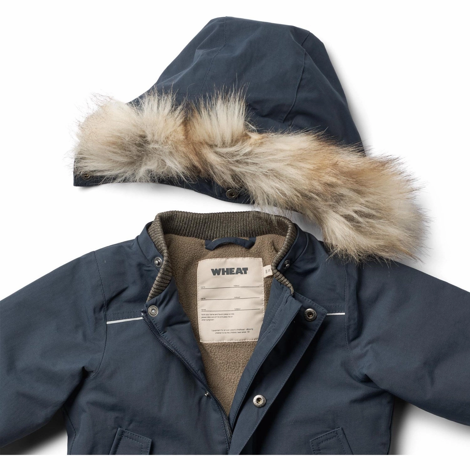 Wheat Dark Blue Jacket Kasper Tech Non Chafing Neckline