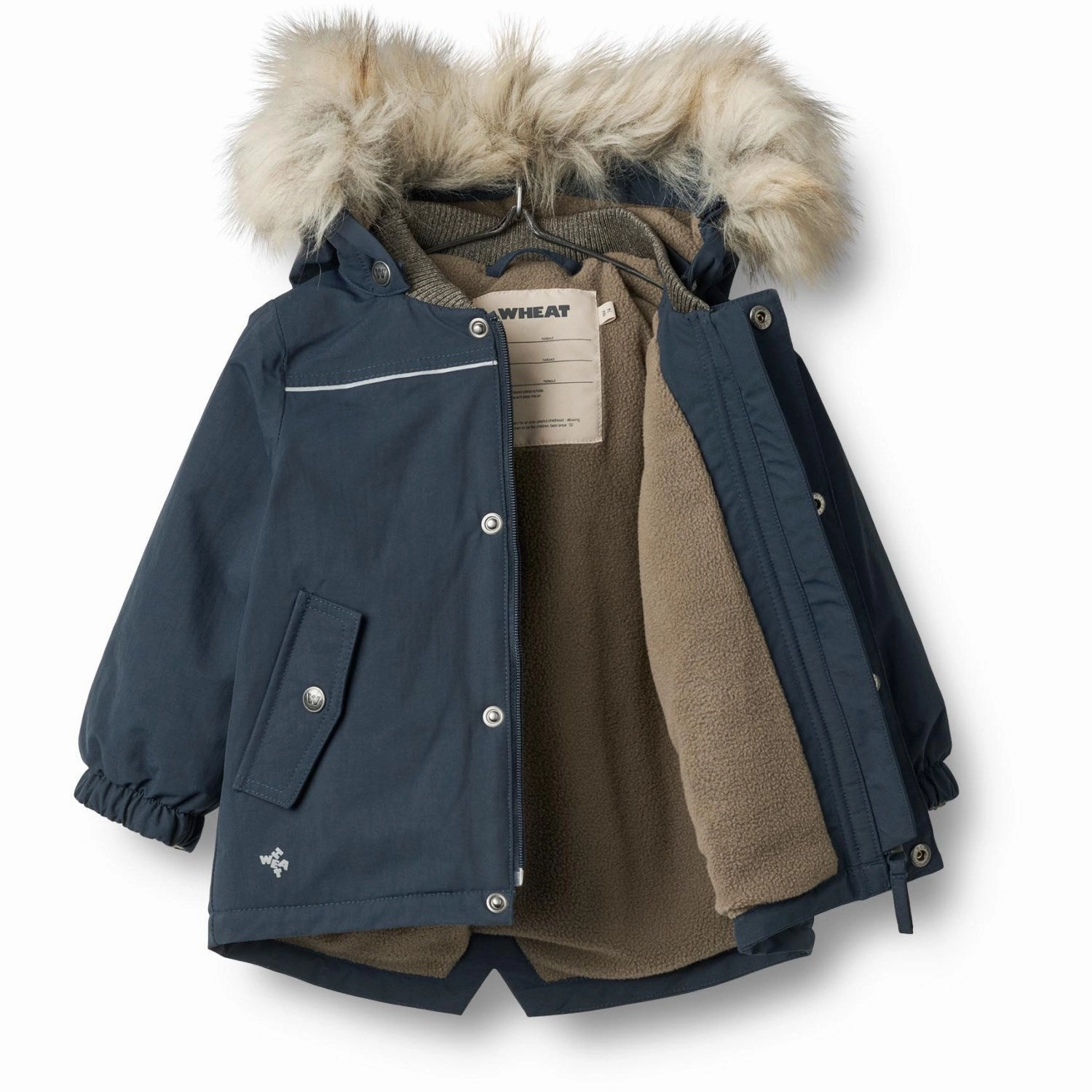Flexible Hood Design Wheat Dark Blue Jacket Kasper Tech