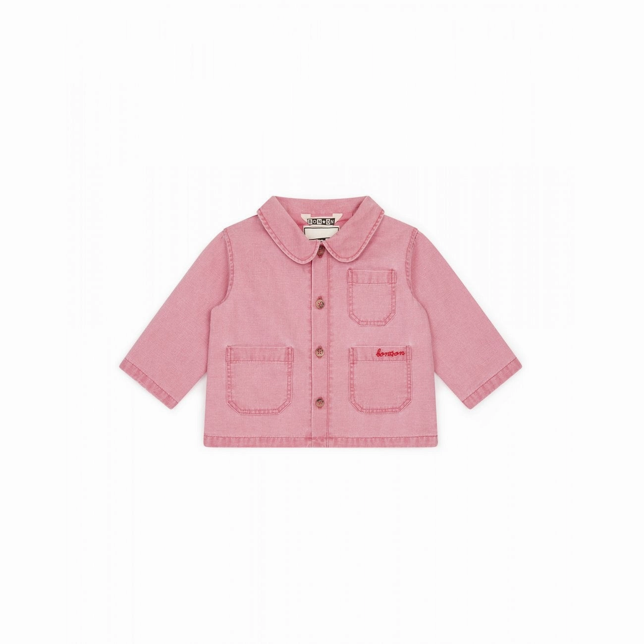 BONTON Pink Loulou Jacket Ranger Adjustable Detachable Hood Multi Layer Construction