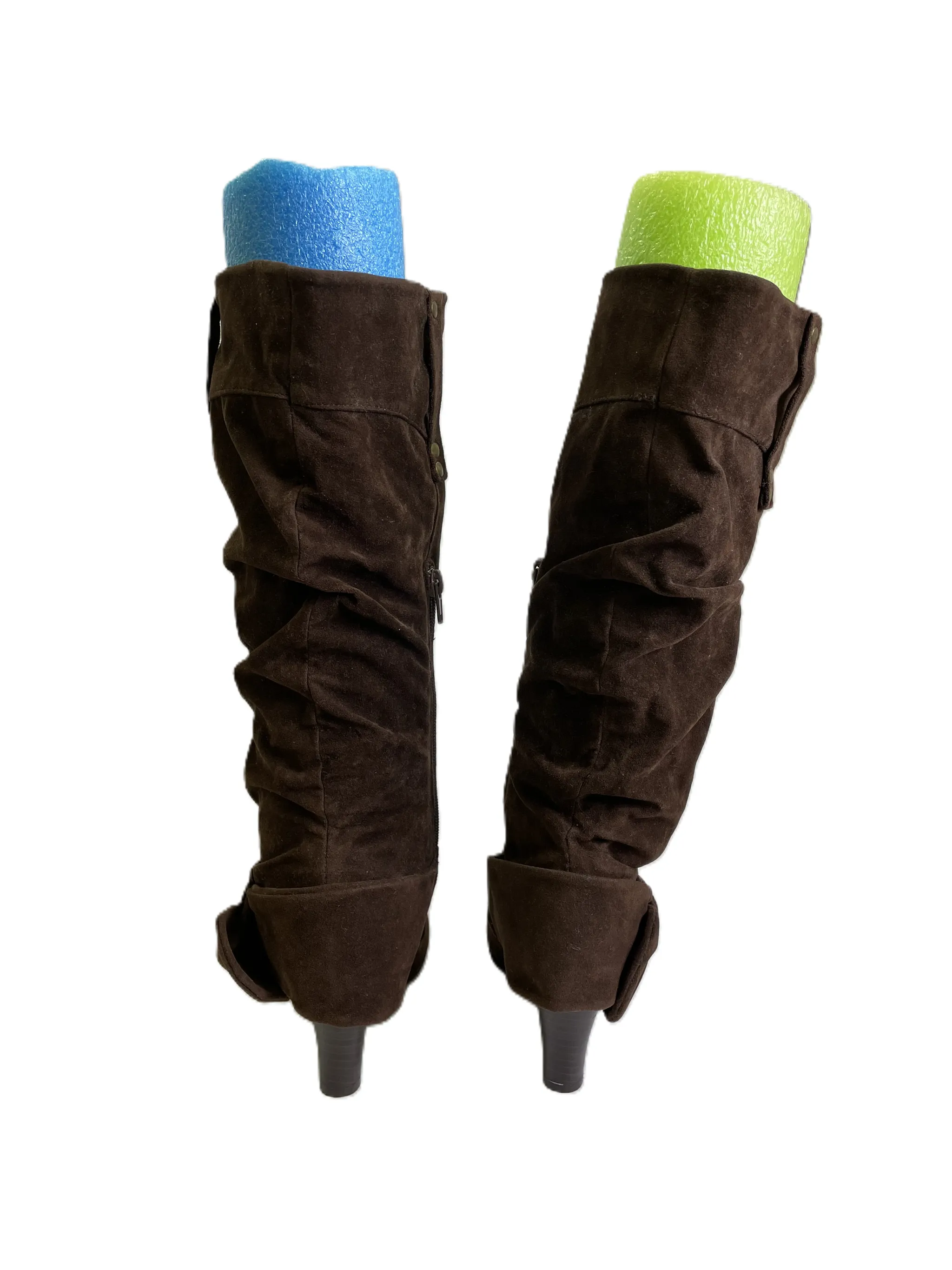Boots Mid-calf Heels By Qupid In Brown, Size: 7
