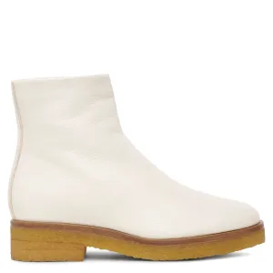 Boris white leather boots