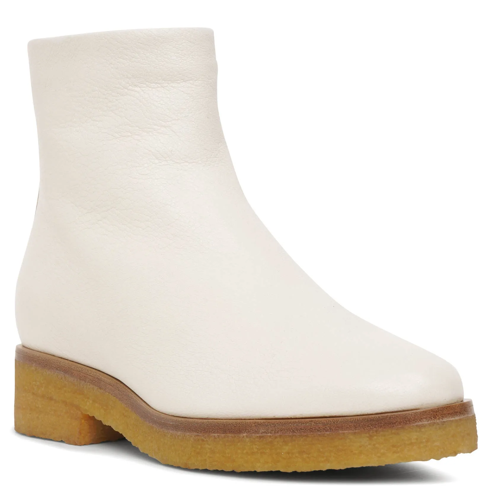 Boris white leather boots