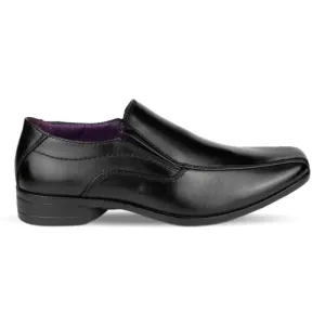 Boys Black School Shoe Slip On