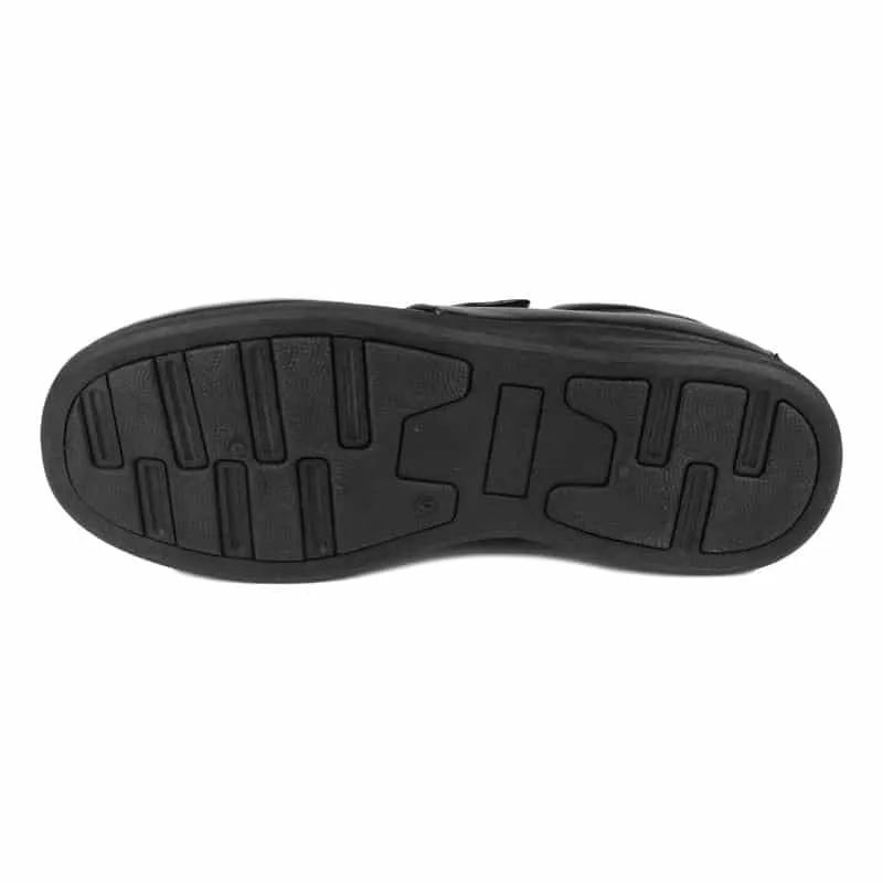 Boys Black School Shoe Slip On