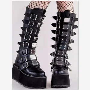 Brand Design Big Black Gothic Style Cool Punk Motorcycles