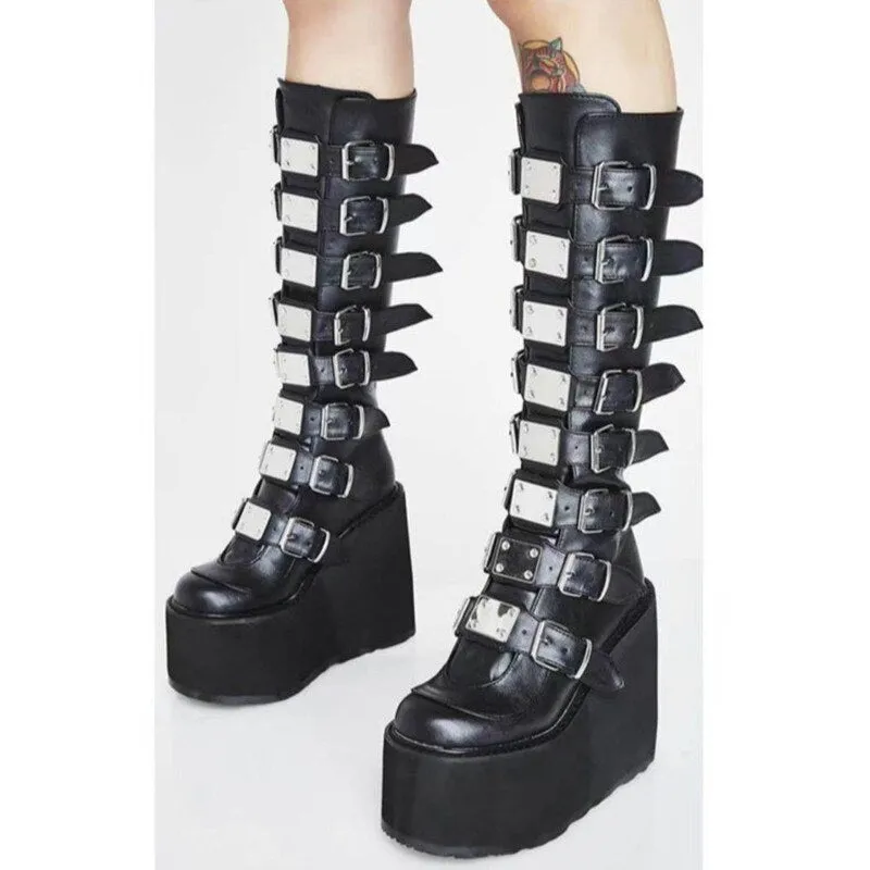 Brand Design Big Black Gothic Style Cool Punk Motorcycles