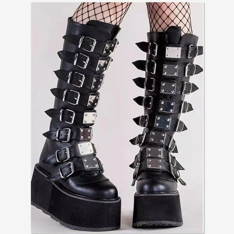 Brand Design Big Black Gothic Style Cool Punk Motorcycles