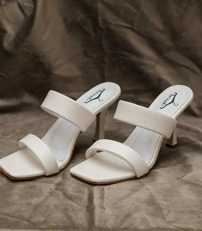 Brauch Women White Solid Stiletto Heel