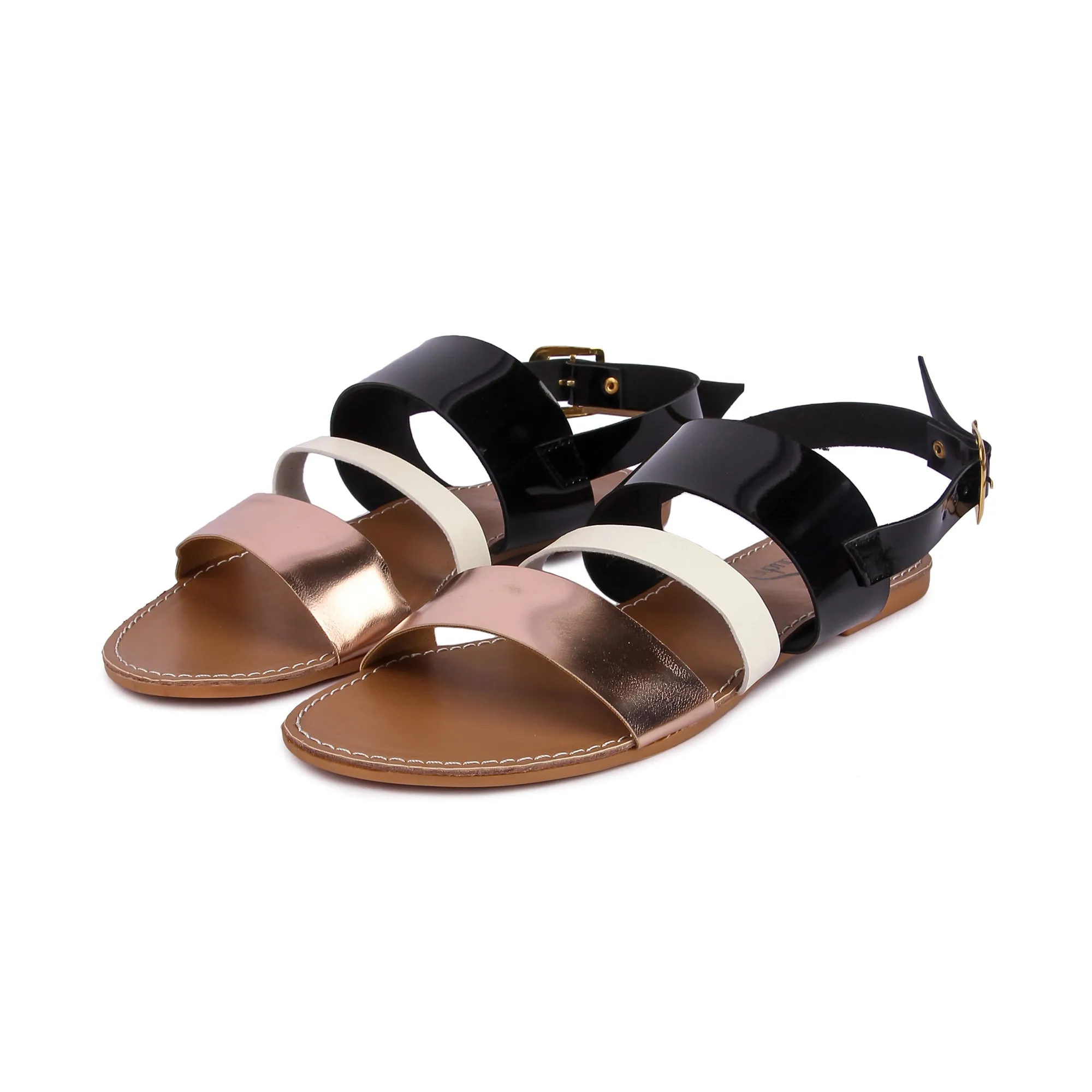 Brauch Women's Black Metallic Flats