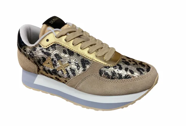 SUN68 sneakers da donna Kate Animalier Z31219 16 beige Stable Grip Design