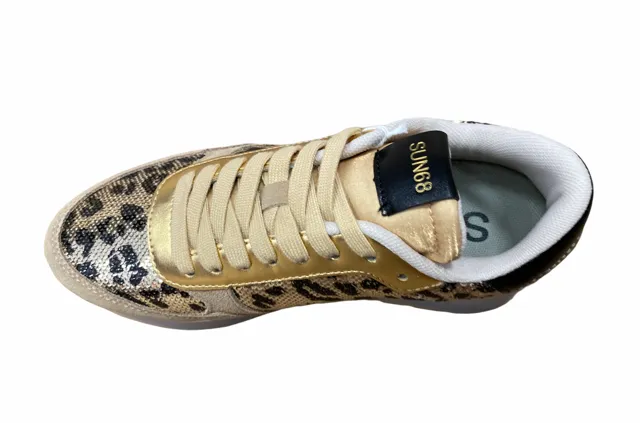 summer running shoe climate Hydrophobic coating SUN68 sneakers da donna Kate Animalier Z31219 16 beige