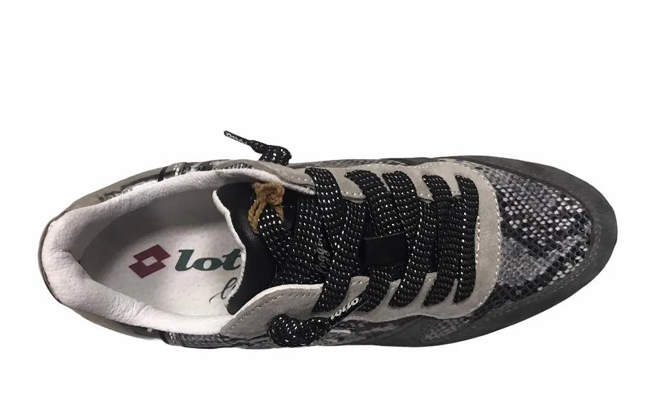 Dirt - road running Lotto Leggenda sneakers bassa da donna Wedge Python 215091 1LT grigio asfalto-nero