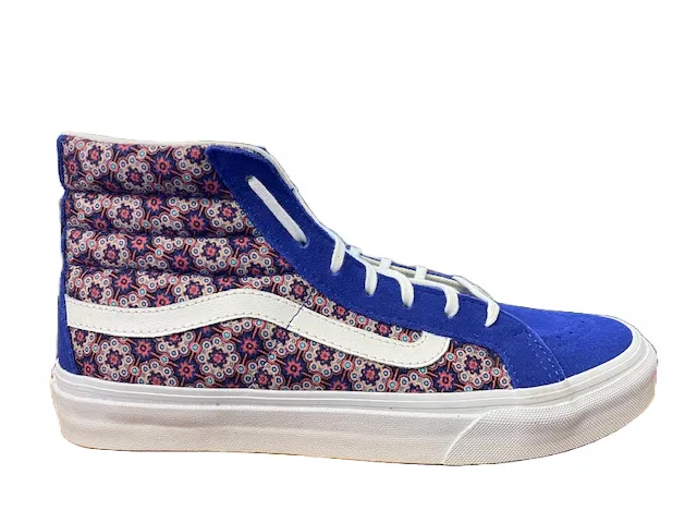 extraordinary - running Vans scarpa sneakers da donna  SK8-HI Slim VN-0 XH7DY1 bluette fantasia