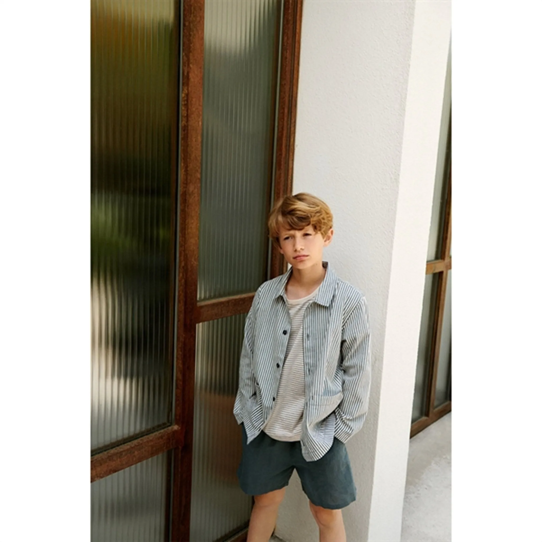 Modern Edge TearResistantFabric Liewood Y/D Stripe Whale Blue/Creme De La Creme Bruno Jacket