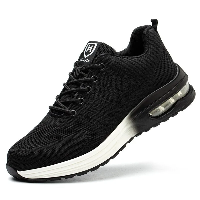 Breathable Men Work Safety Shoes Anti-smashing Steel Toe Cap Summer Boots Construction Indestructible Air Sneakers Men Shoes