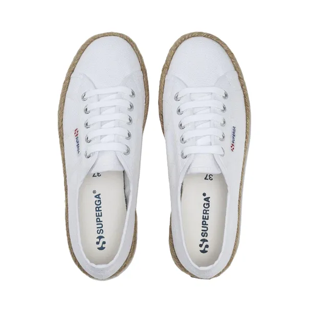 Superga scarpa sneakers da donna in tela con 2730 S00CF20 901 bianco Dual Density Midsole pronation - control - feature shoes