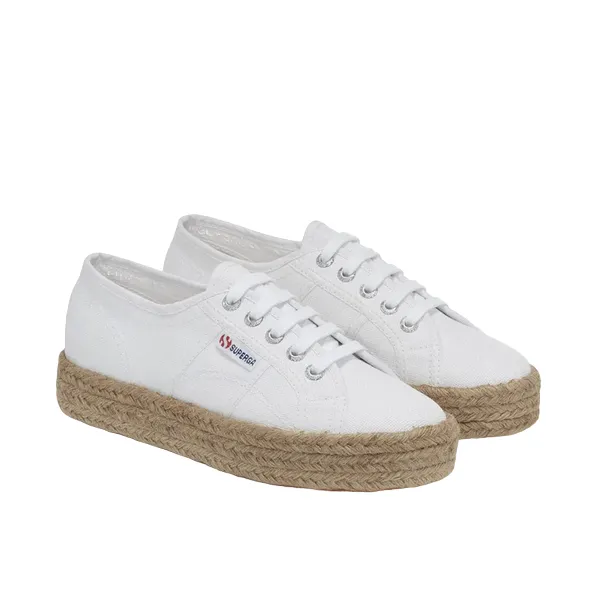 Superga scarpa sneakers da donna in tela con 2730 S00CF20 901 bianco Adaptive Cushioning System