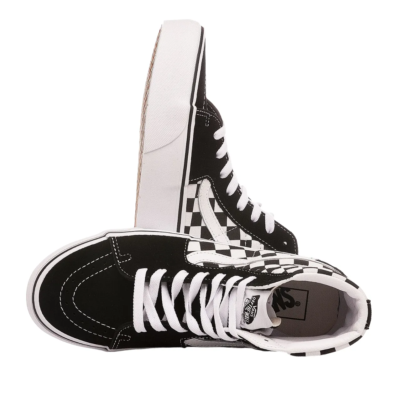 Vans scarpa sneakers alta da donna con zeppa SK8-Hi VN0A3TKNQXH1 nero-bianco expert - approved