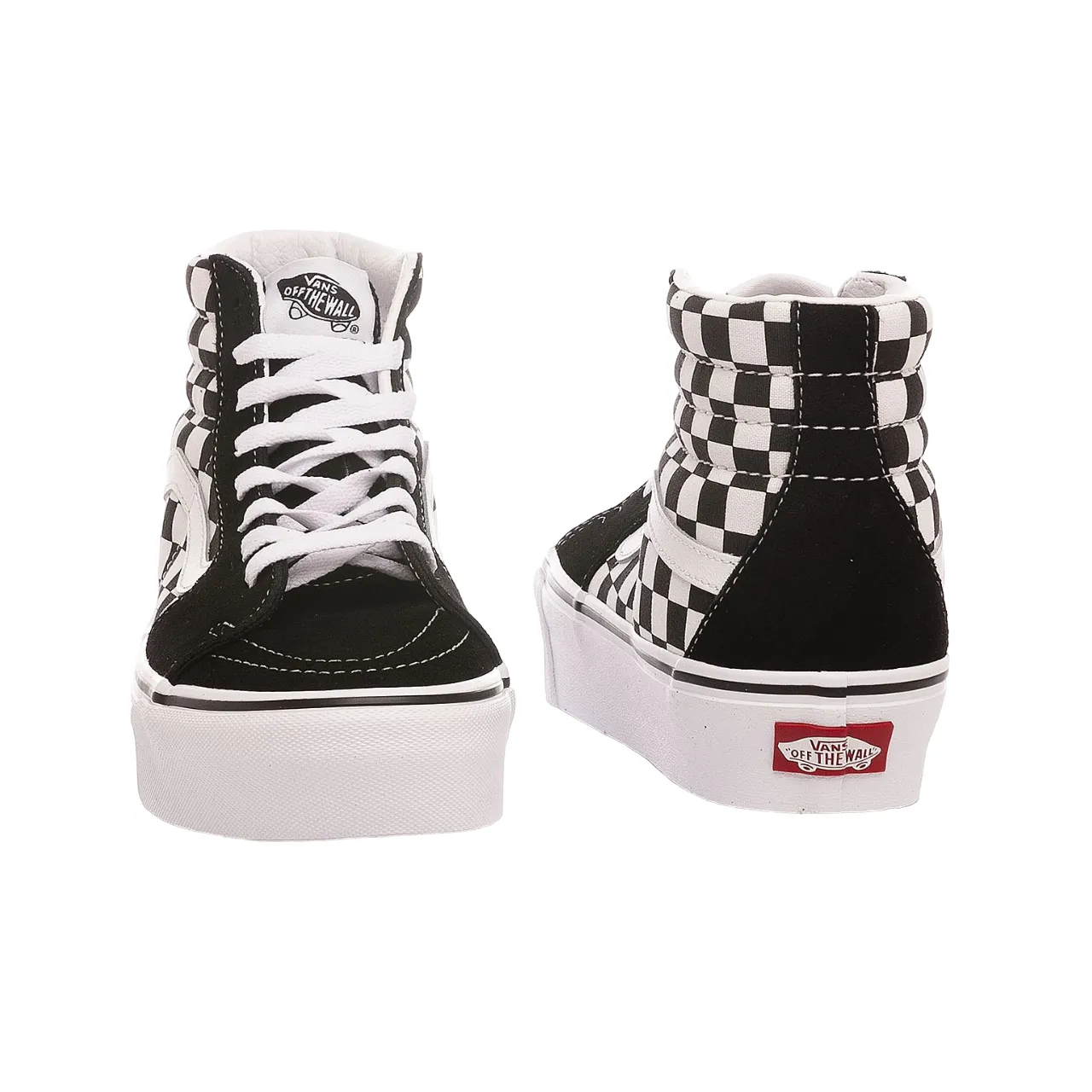 Anatomical Footbed Design Vans scarpa sneakers alta da donna con zeppa SK8-Hi VN0A3TKNQXH1 nero-bianco