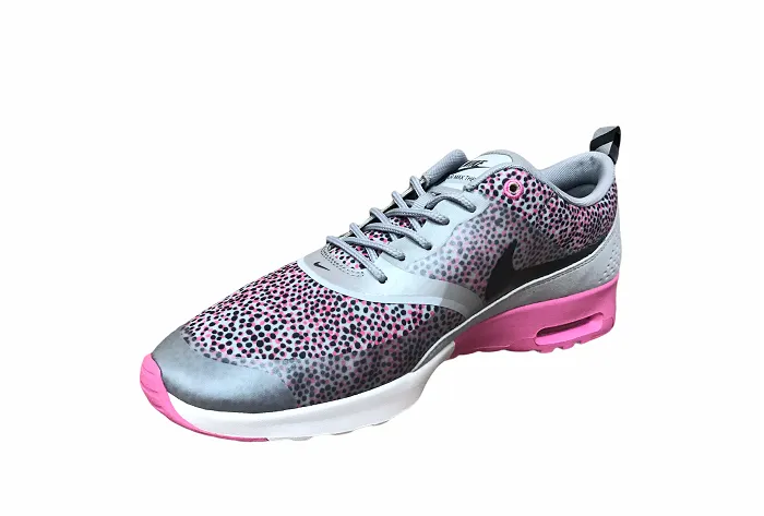 Nike scarpa da ginnastica da donna Air Max Thea Print 599408 005 grigio-nero-fucsia Balanced Cushion Distribution